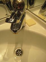 a close-up of a faucet